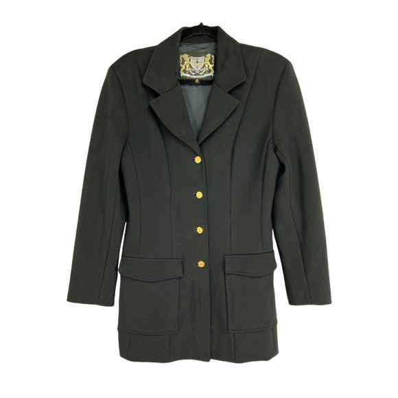 Vintage St. John Women's Size M Blazer Suit Jacket Long Line Sleeve Collared Sol - Picture 1 of 8